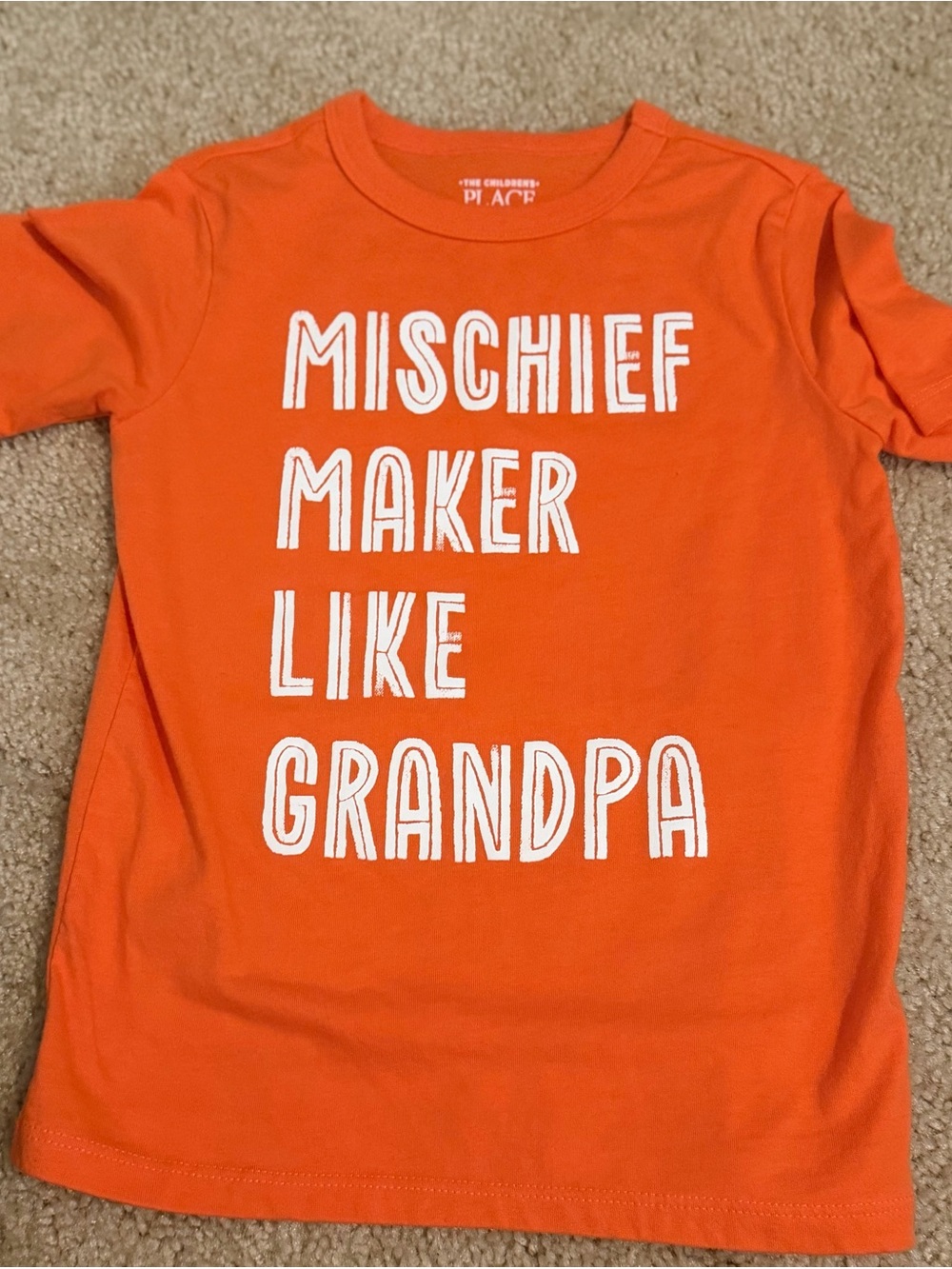 The Children's Place Orange 'Mischief Maker Like Grandpa' Graphic Tee